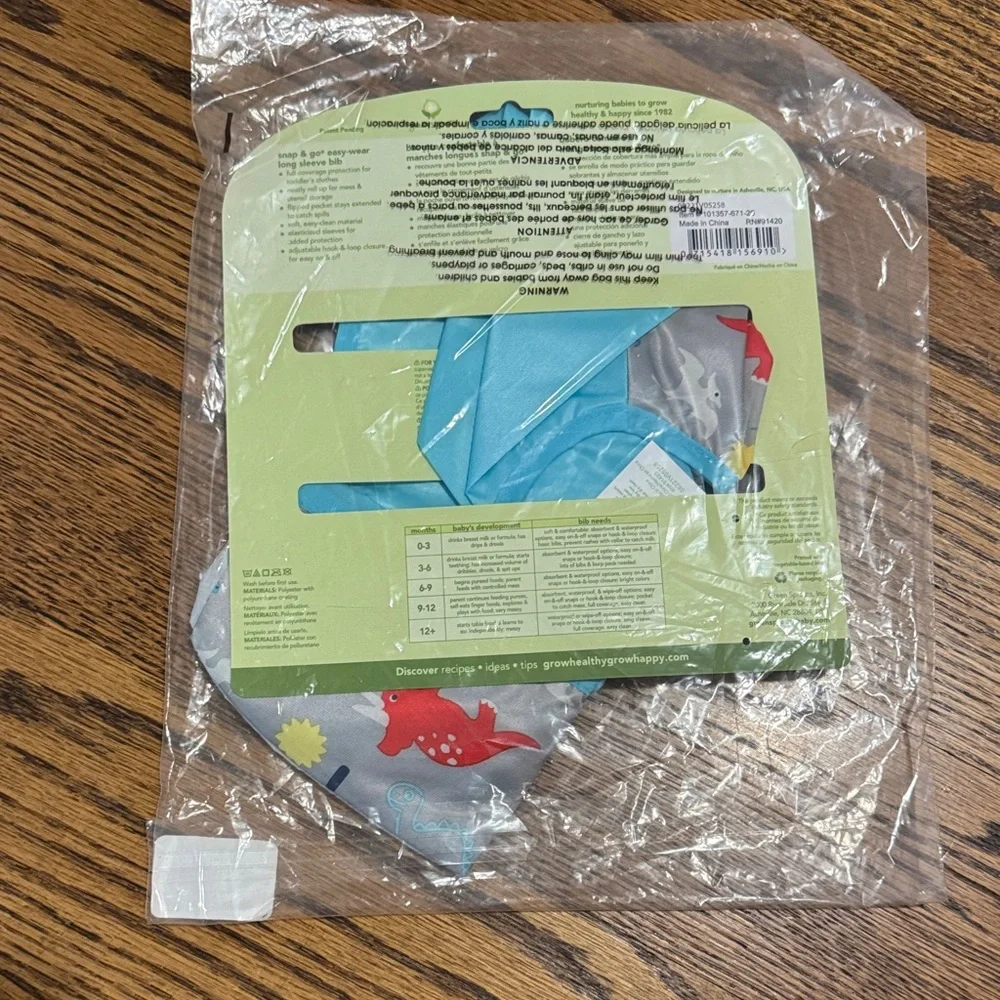 Green Sprouts Long Sleeve Bib NWT 12-24 m